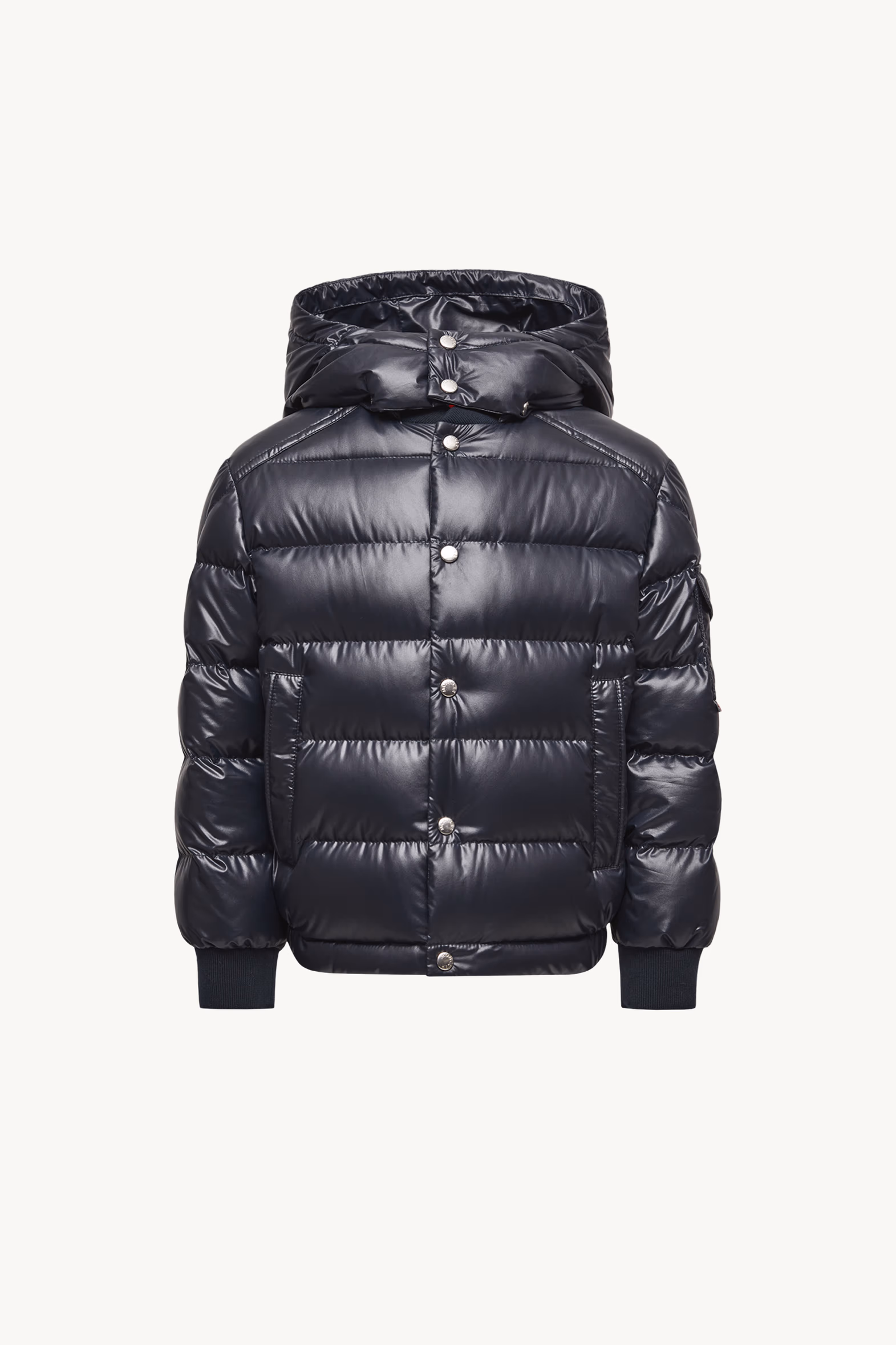 Manaem Hooded Down Jacket Boy Navy Blue Moncler 0
